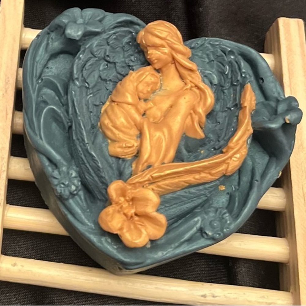 Goat Milk Soap Virgin Mary holding baby Jesus